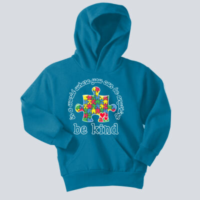 Youth Hoodie - Autism Awareness - Be Kind Puzzle Piece T-Shirt Thumbnail