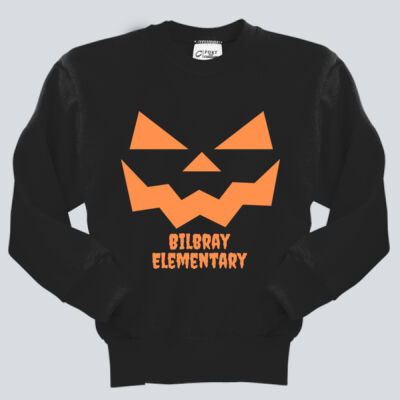 Youth Crewneck - Fall Holidays - Jack O' Lantern - Orange Thumbnail