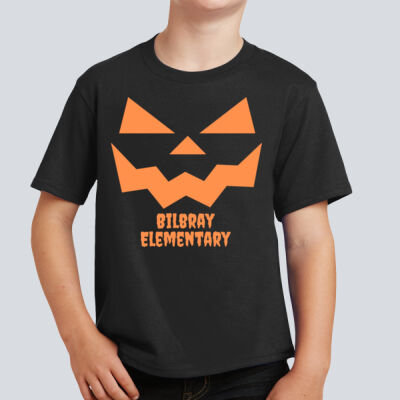 Youth T-Shirt - Fall Holidays - Jack O' Lantern - Orange Thumbnail
