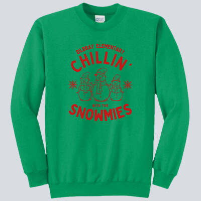 Adult Crewneck - Winter - Chillin With The Snowmies Red Thumbnail
