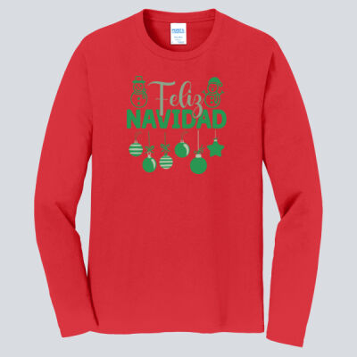 Adult Long Sleeve Shirt - Winter - Feliz Navidad Green Thumbnail