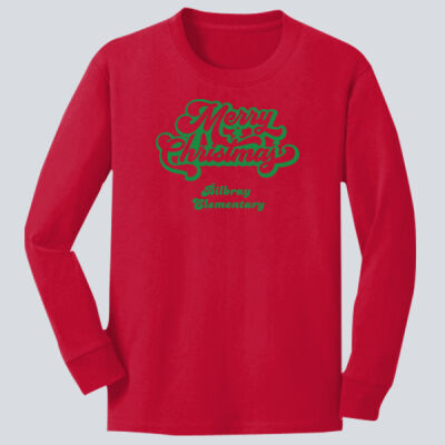 Adult Long Sleeve Shirt - Winter - Merry Christmas Green Thumbnail